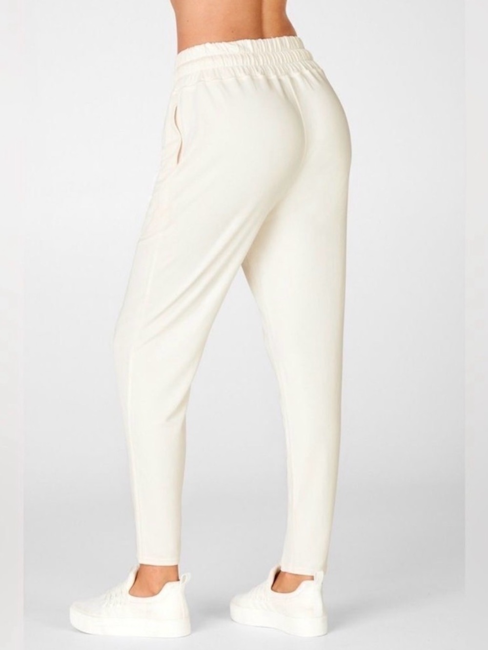 New Fabletics Womens White Blaine Harem Jogger Sweatpants Pants XS
